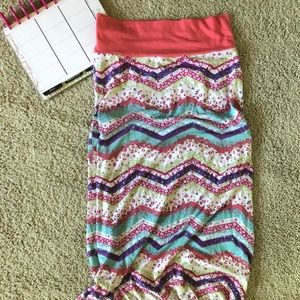 Pretty Pastel Girls Long Flowing Floral Skirt